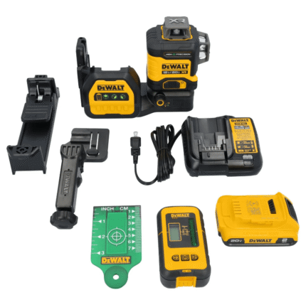 DEWALT 12V/20V MAX XR Line Laser, 3x360° Green, Battery & Charger Included (DCLE34033D1)